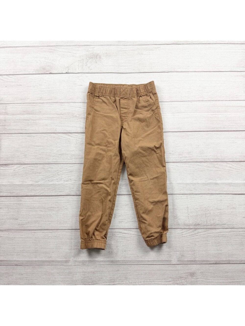 Carter’s Kids Khaki Jogger Pants Elastic Waistband Lightweight Casual Wear 4T
